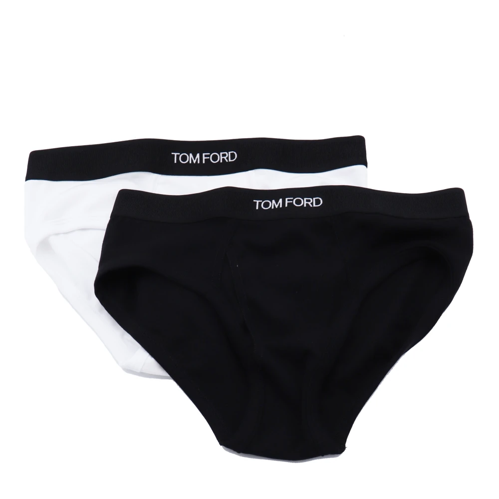 Tom Ford Zwarte katoenen tweepak slips Black Heren