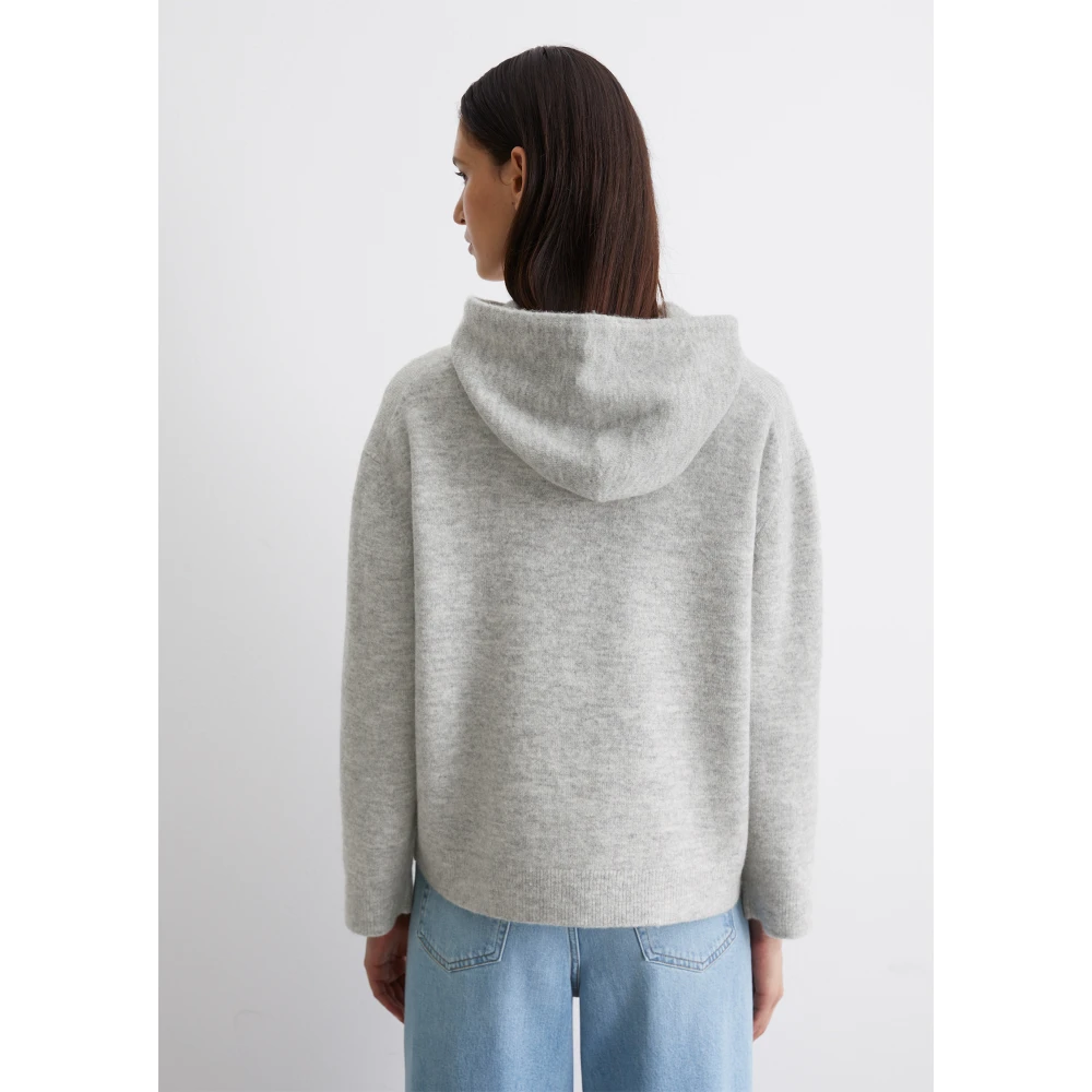 Marc O'Polo Oversized gebreide hoodie Gray Dames