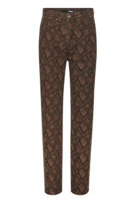 Tryckta raka jeans