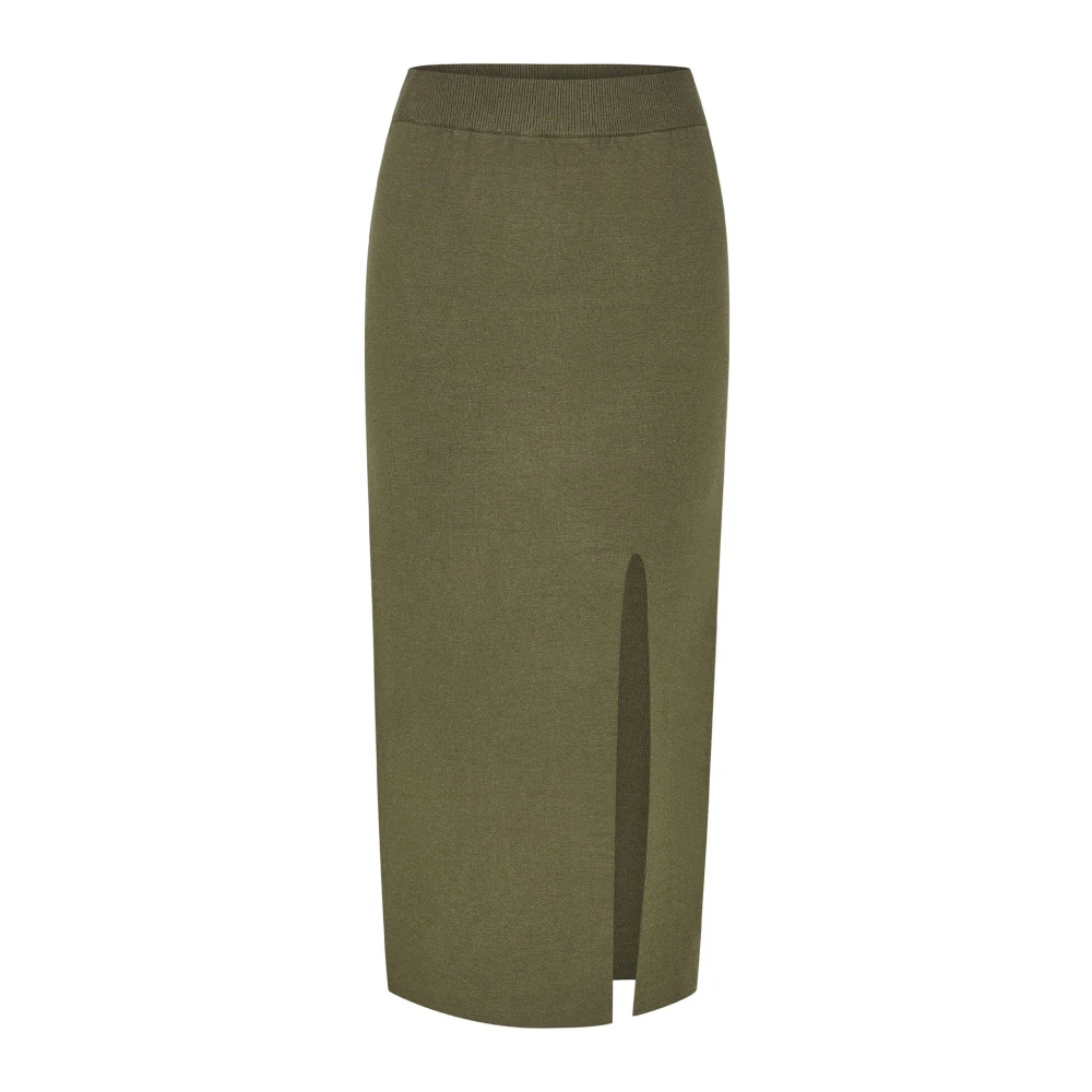 Gestuz Green Talligz Hw Long Skirt - Female - Midi Skirts - Xs - Skirts