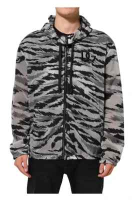 Camouflage Hooded Sweatshirt Jacket