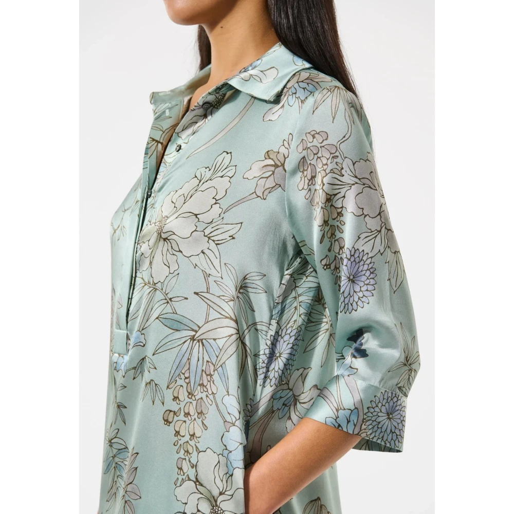 Dea Kudibal Bloemenprint Midi Overhemdjurk Multicolor Dames
