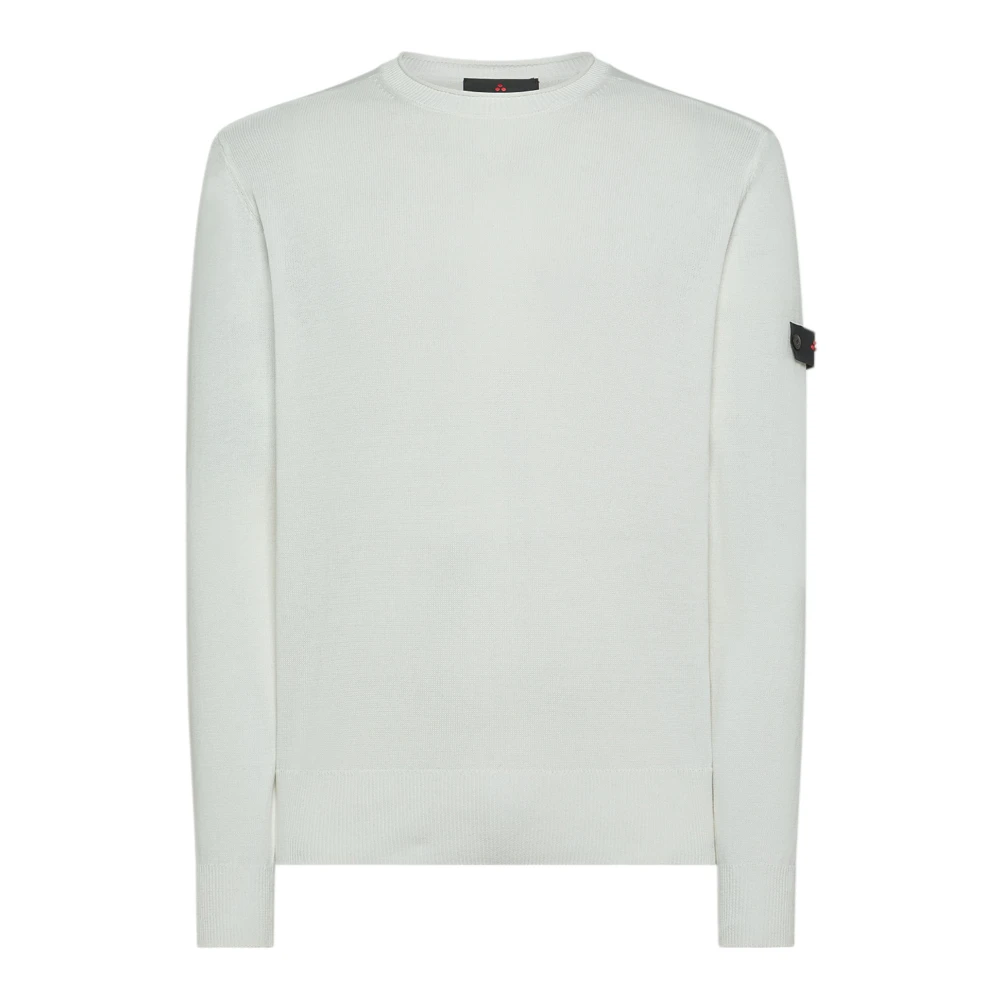 Peuterey Witte Crewneck Sweater Caliper 01 White Heren