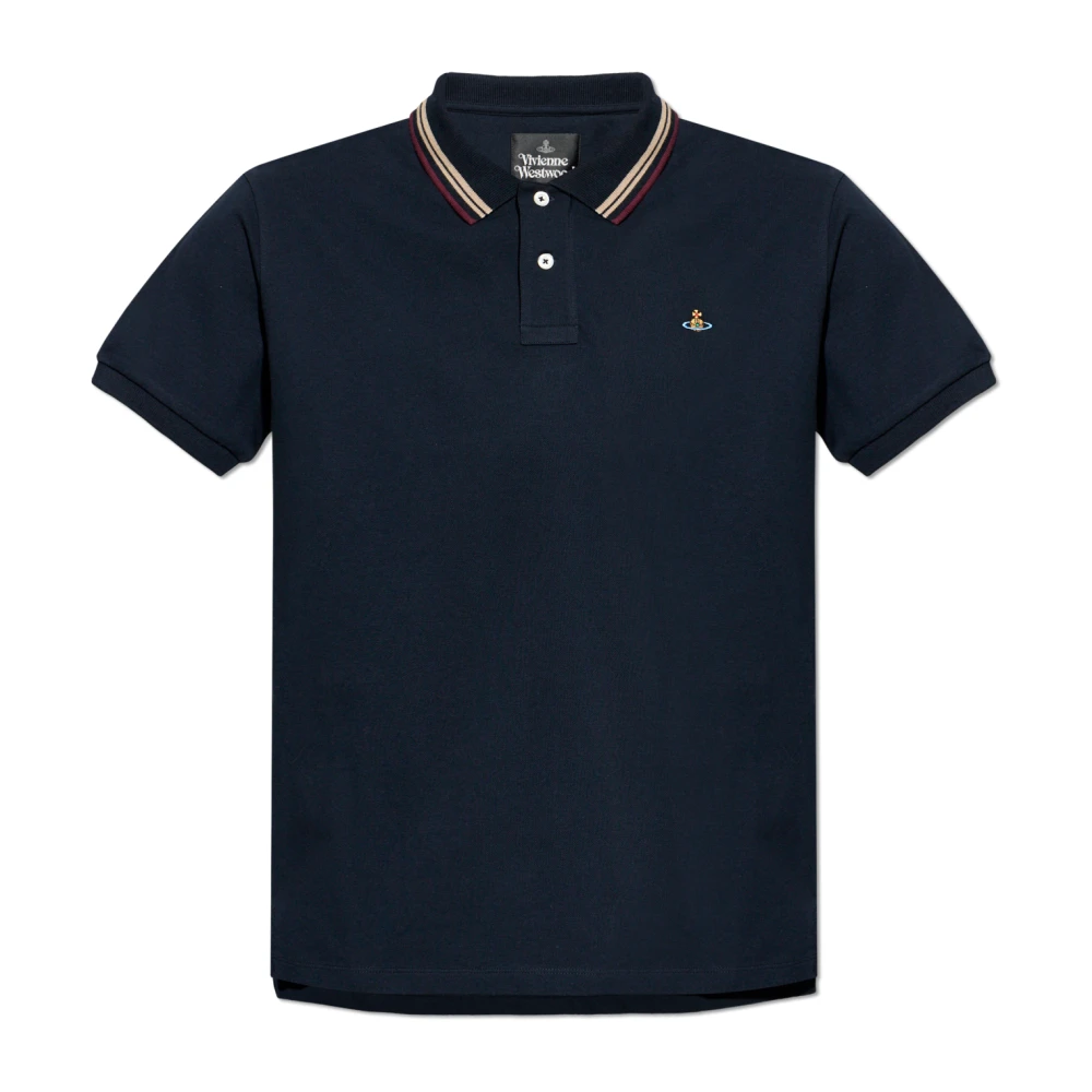 Vivienne Westwood Uomo Blu - Polo Shirt Con Patch Logo - Tops - Xl