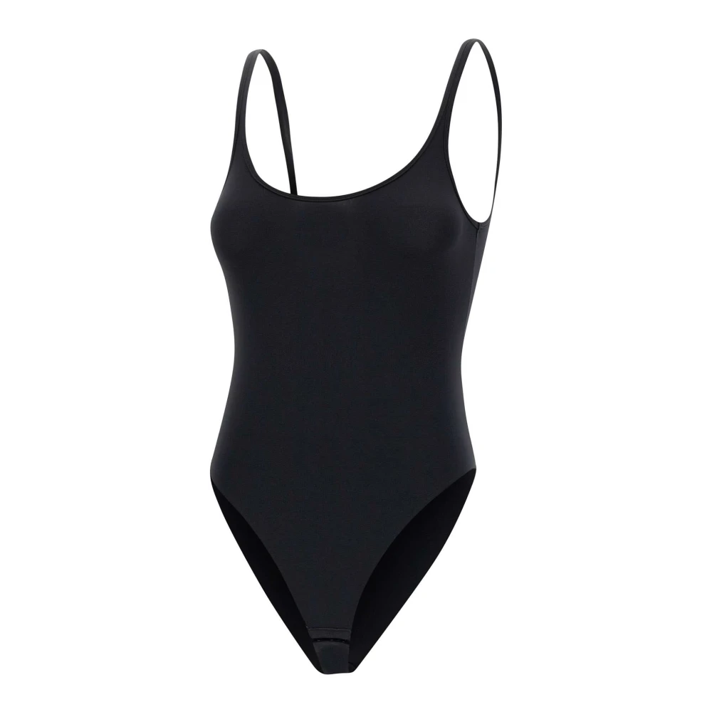 Diesel Zwarte Megan Bodysuit met Voorkant Logo Black Dames