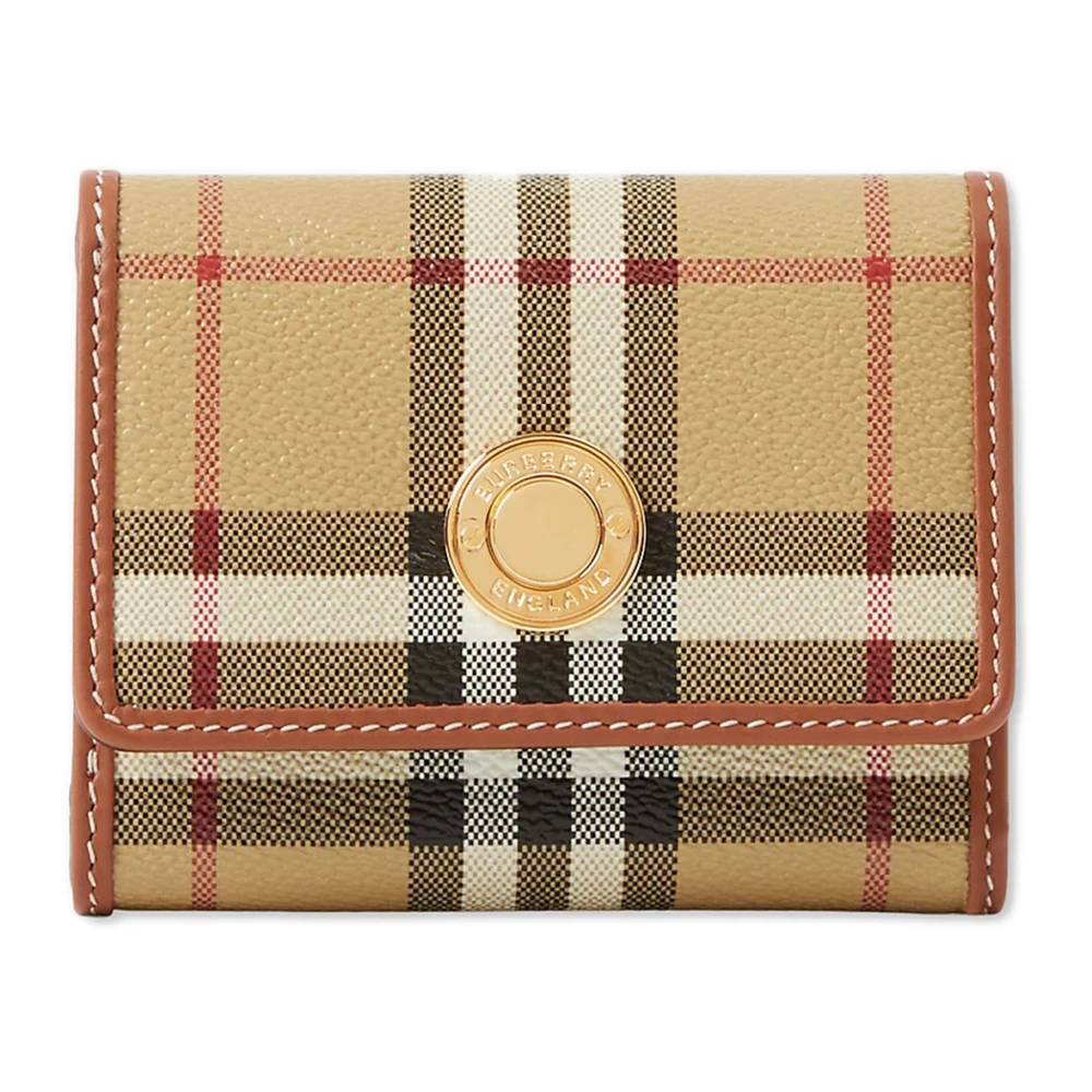 Burberry Women's Beige Wallets & Cardholders, One Size, Small Check Folding Wallet