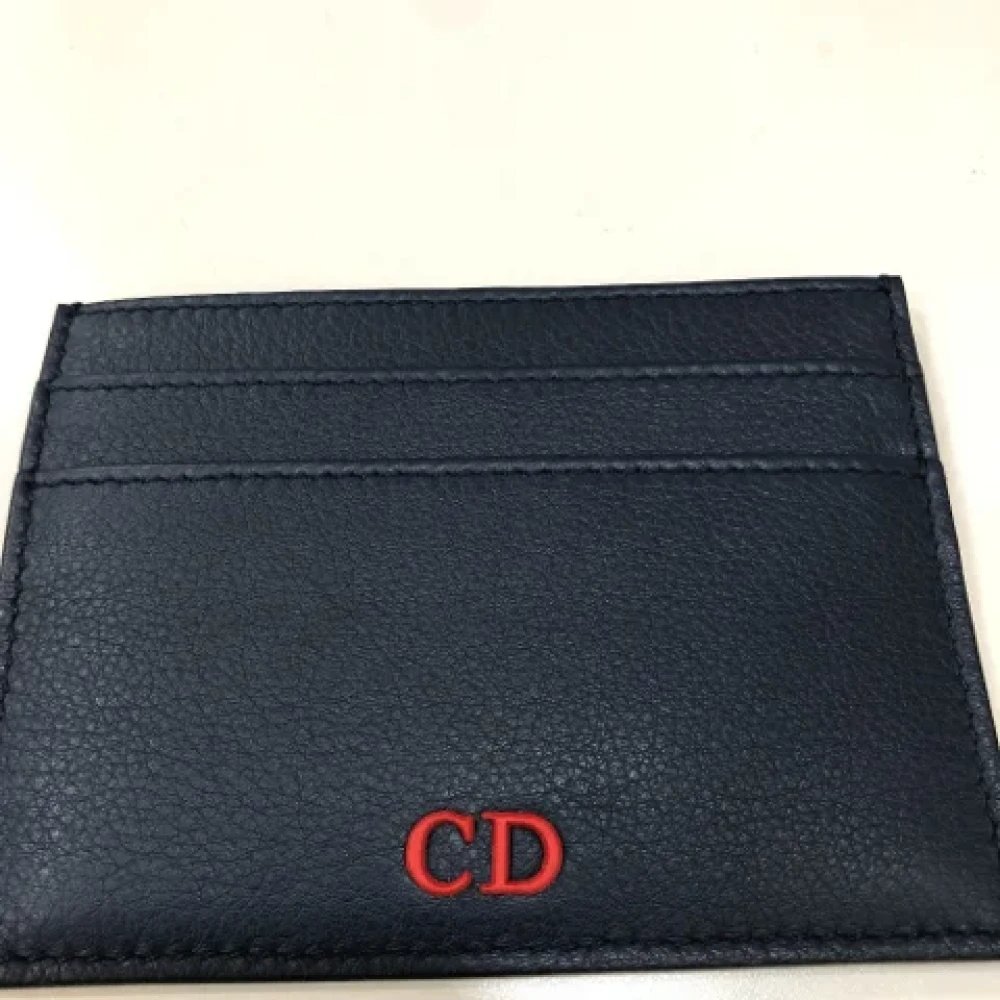 Dior Vintage Pre-owned Leather home-office Blue Heren