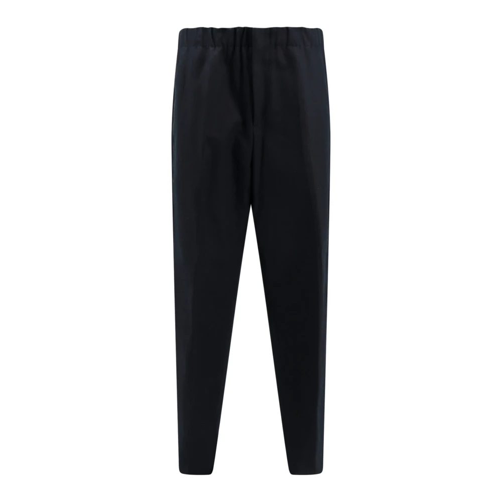 Jil Sander Zwarte Katoenen Broek Klassiek Ontwerp Black Heren
