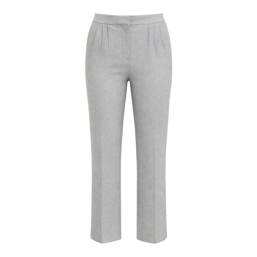 Patrizia Pepe Kvinno Grå Byxor Dam, L, Polyester, Rakskurna Byxor