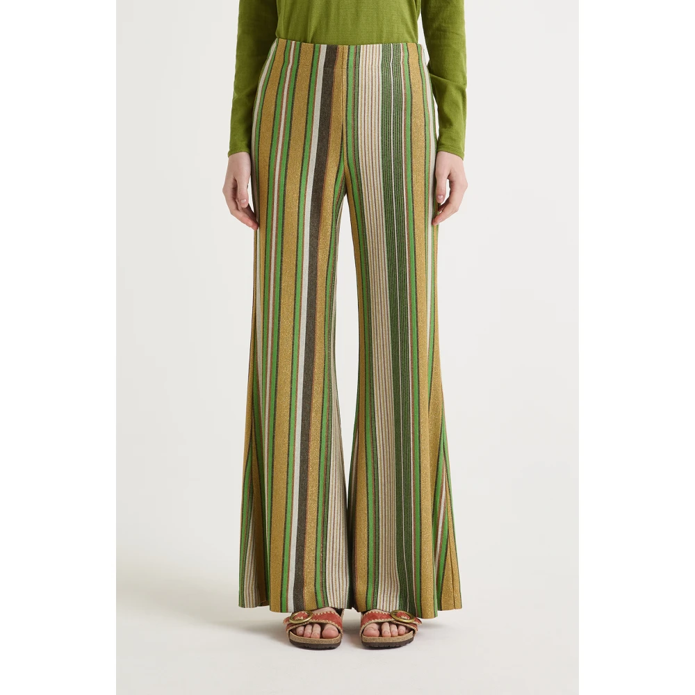 Maliparmi Kleurrijke Strepen Broek Multicolor Dames