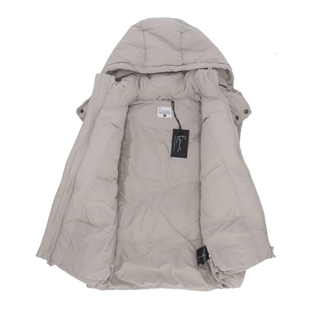 Karl Kani Handtekening Puffer Vest met Verstelbare Capuchon Gray Heren