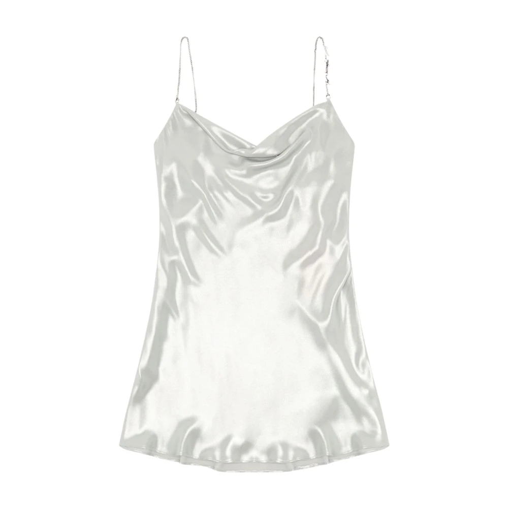 Diesel Metallic Finish Cowl Neck Jurk Gray Dames