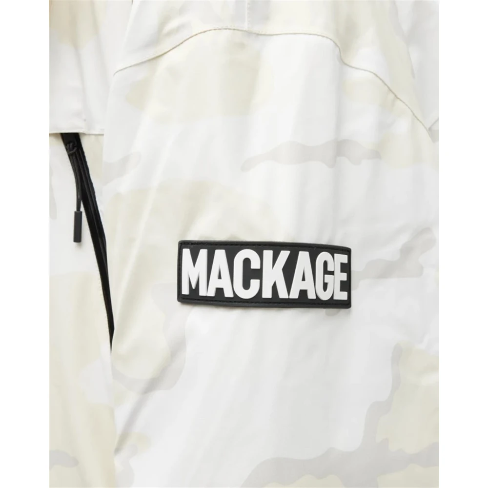 Mackage Technische ski-jas met voorzakken en capuchon White Heren