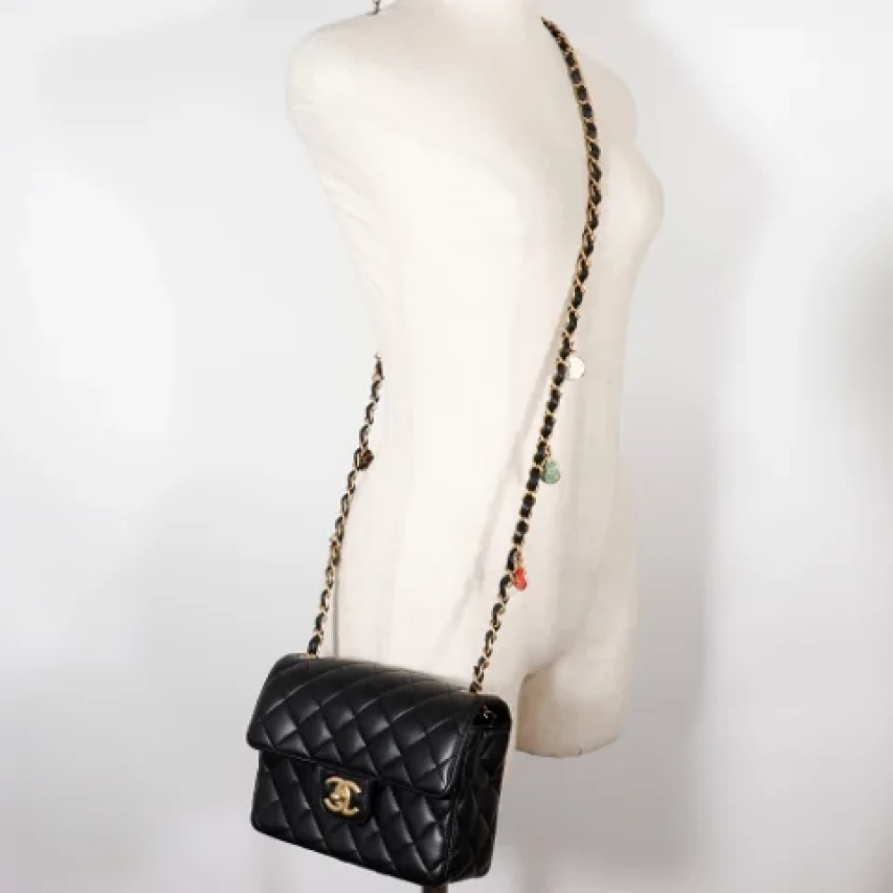 Chanel Vintage Pre-owned Leather shoulder-bags Black Dames