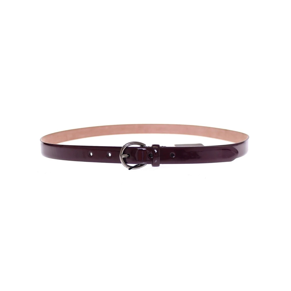 Dolce & Gabbana Iconische Leren Logo Riem Purple Dames