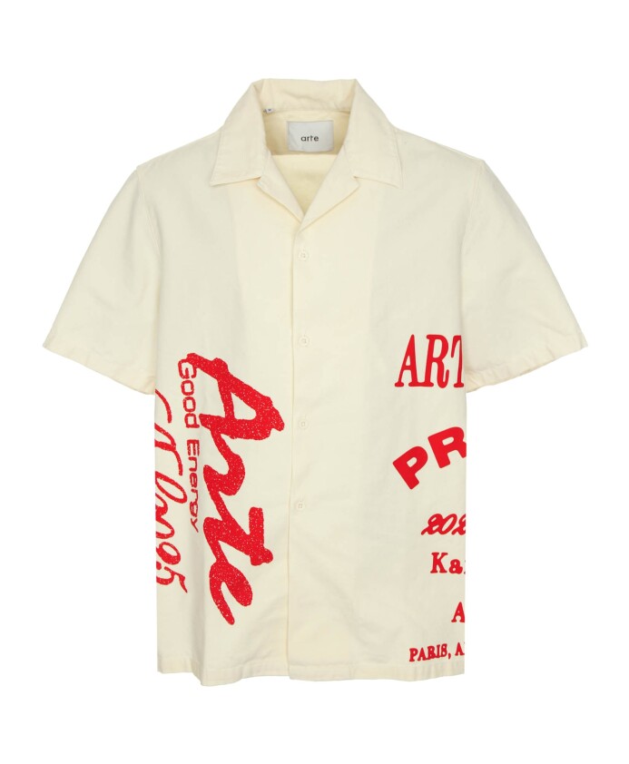 chemise-a-manches-courtes-avec-impression-rouge