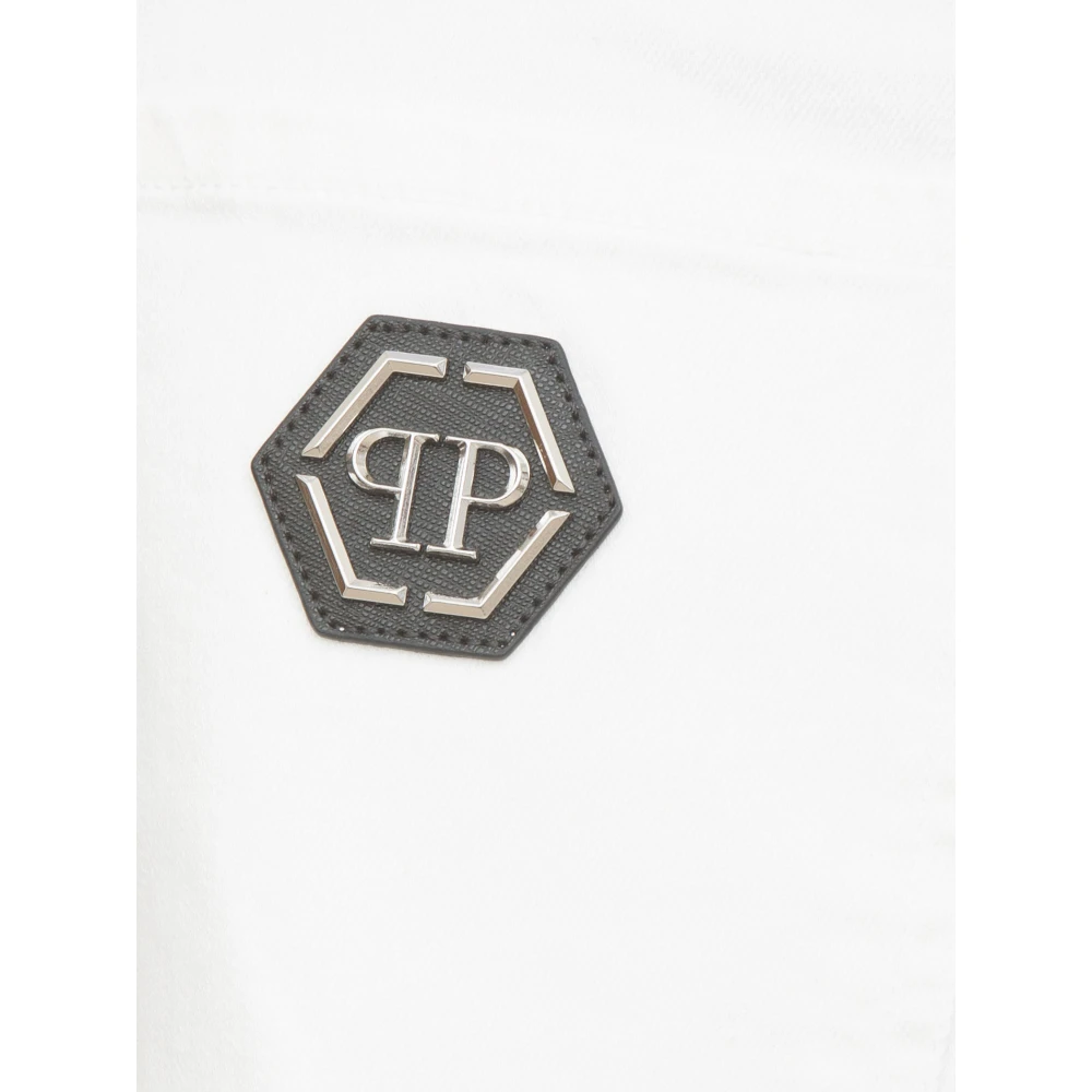 Philipp Plein Witte Denim Shorts Formentera Fit White Heren