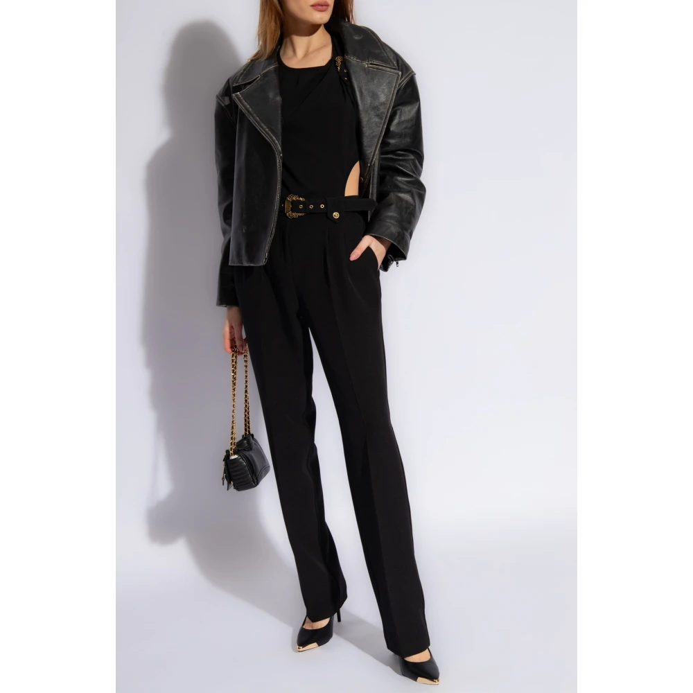 Versace Jeans Couture Mouwloze bodysuit Black Dames