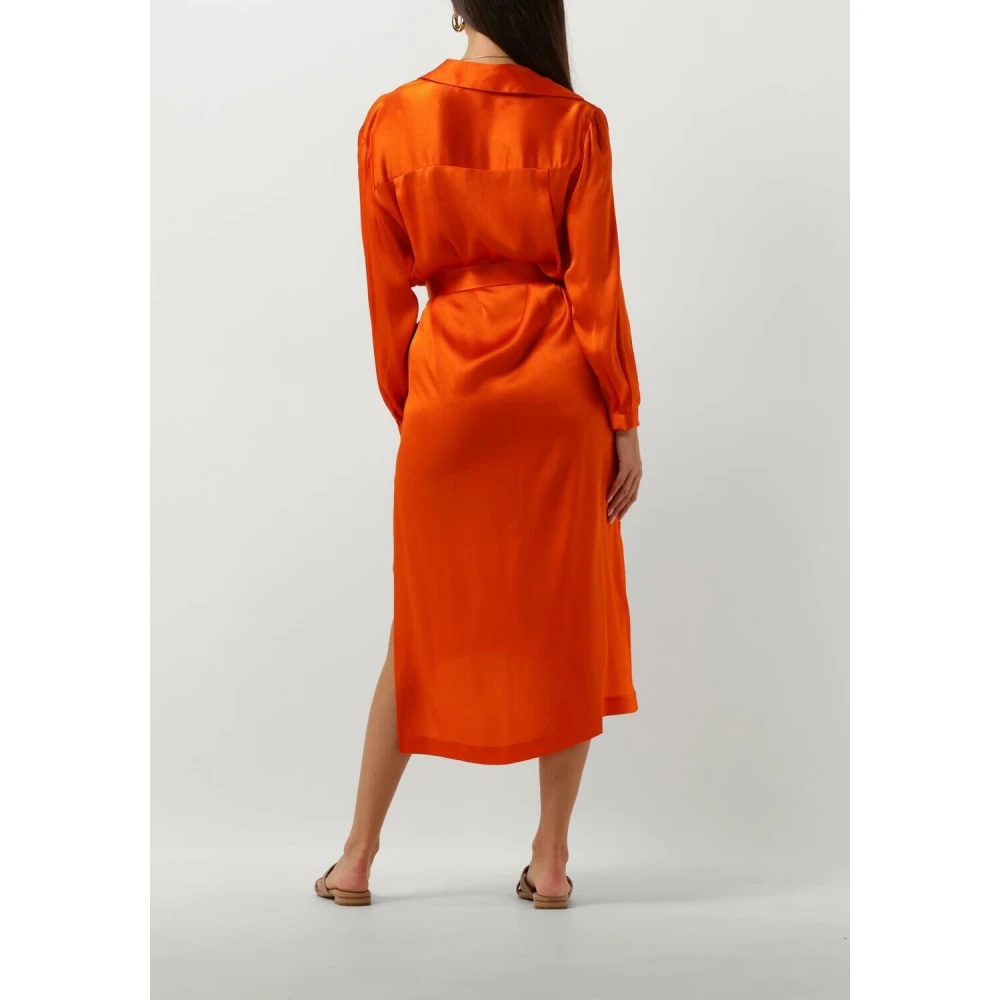 Semicouture Oranje Fillipa Midi Jurk Orange Dames