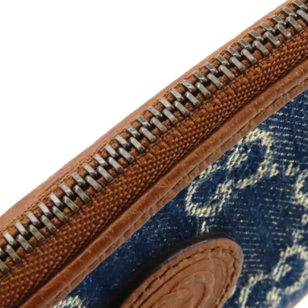 Gucci Vintage Pre-owned Canvas wallets Blue Dames