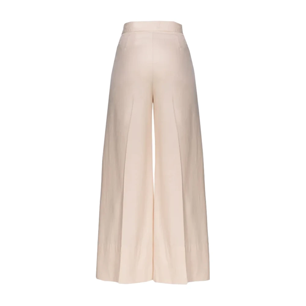 pinko Wijde Lyocell broek Beige Dames