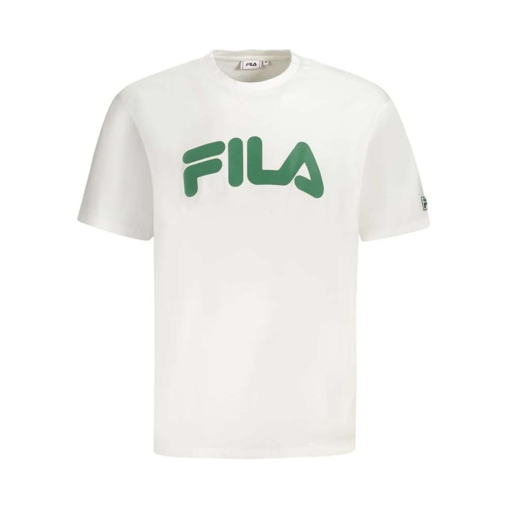 Fila Men's White Bold Logo Cotton Tee - T-Shirts - 2XL- Tops