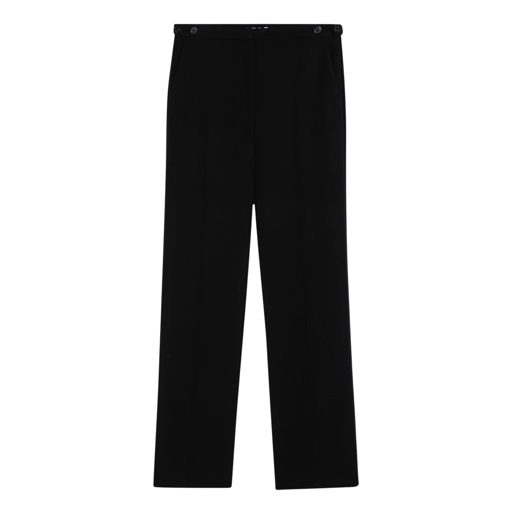 The Row Reguliere pasvorm broek Black Dames