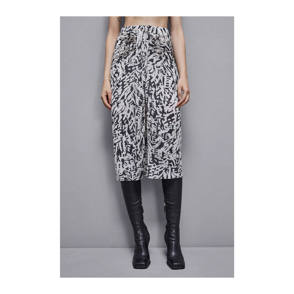 PATRIZIA PEPE Gedrapeerde Rok Art. 8G0428A463 Black Dames