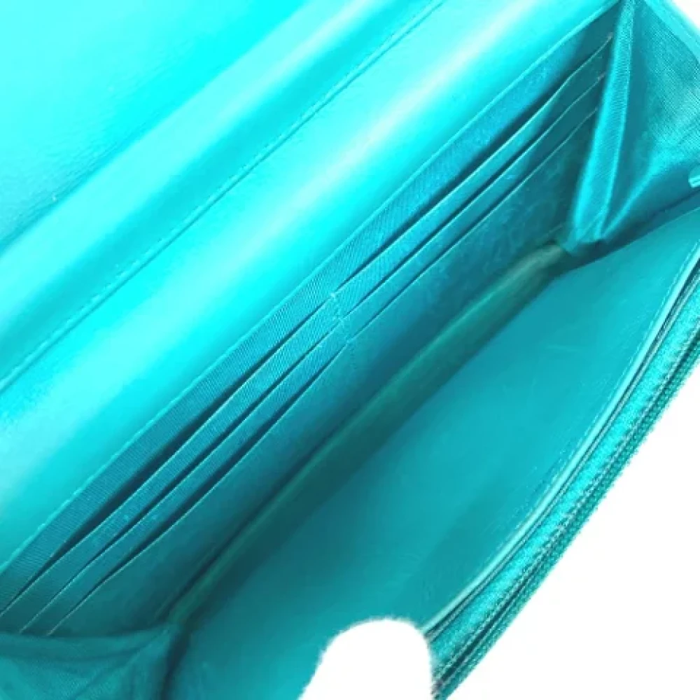 Chanel Vintage Pre-owned Leather chanel-bags Blue Dames