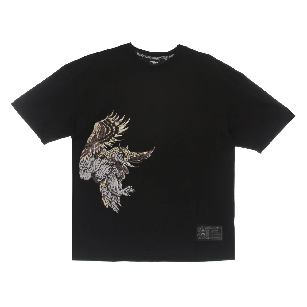 Dolly Noire Heren Uil T-shirt Zwart Black Heren