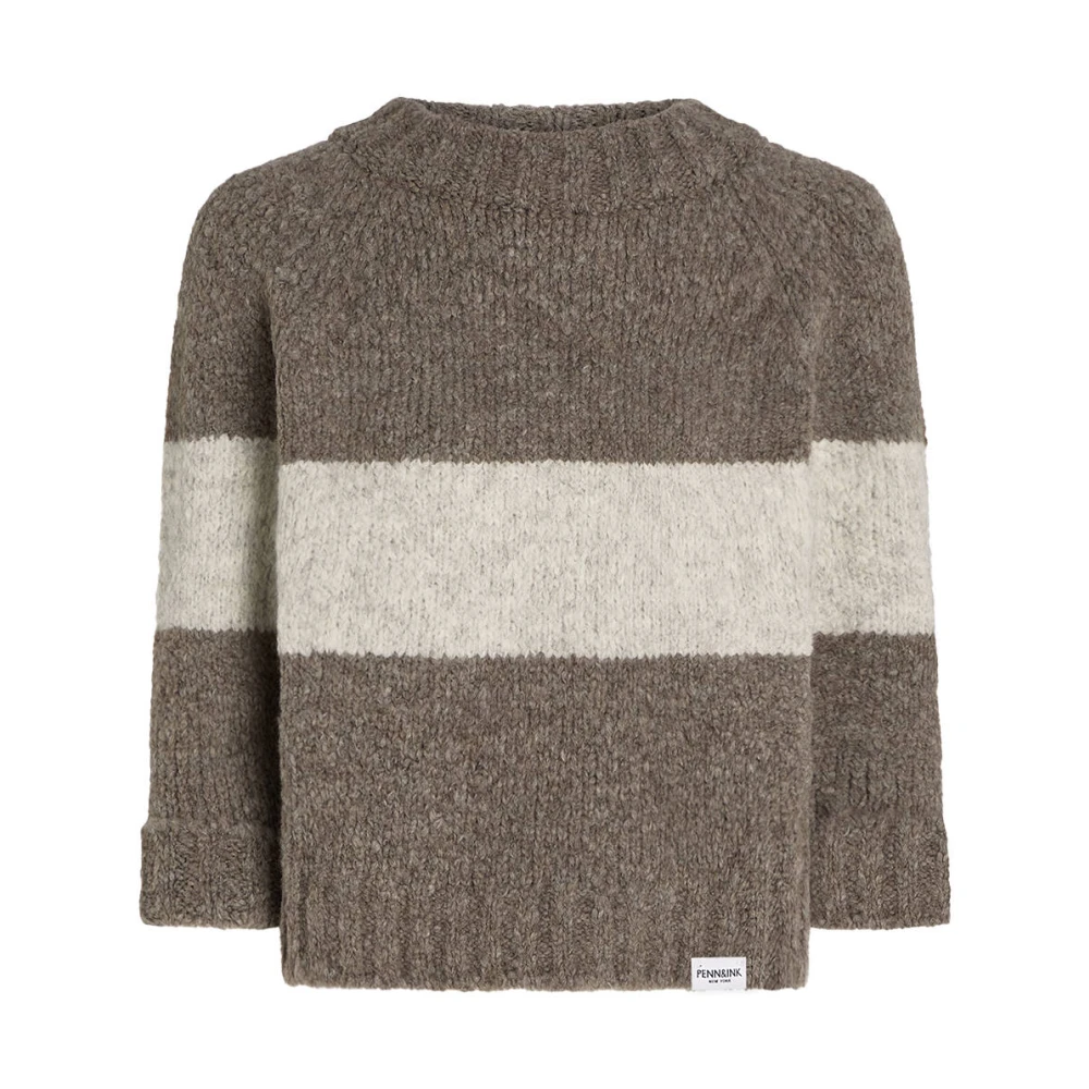 Penn&Ink N.Y Stijlvolle Jumper Pullover Beige Dames