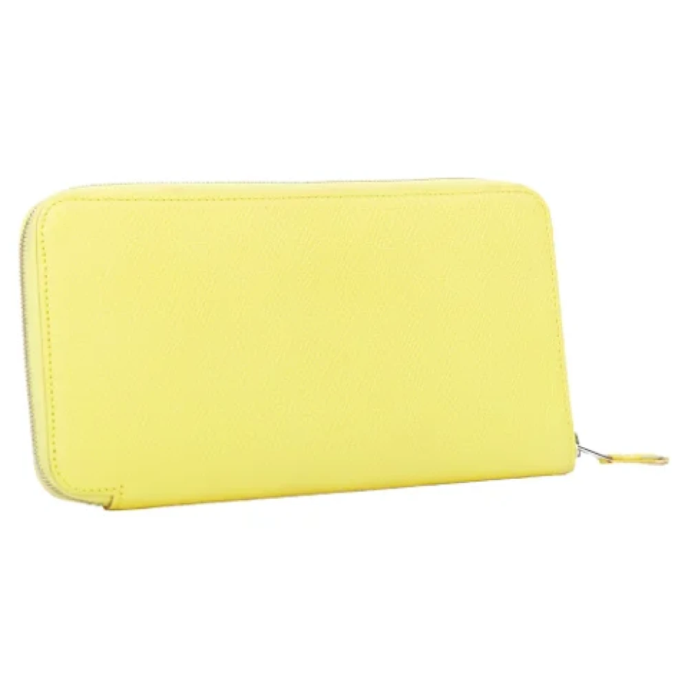 Hermès Vintage Pre-owned Leather wallets Yellow Dames