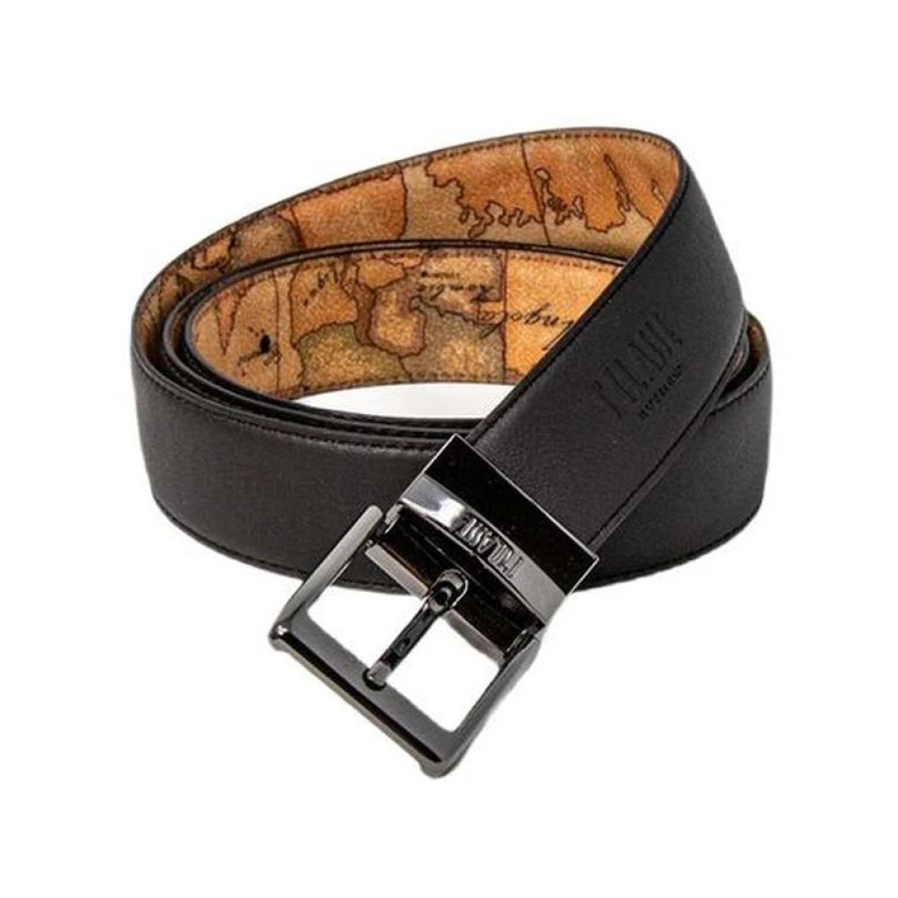 Alviero Martini 1a Classe Leren riem met polyurethaandetails Brown Heren