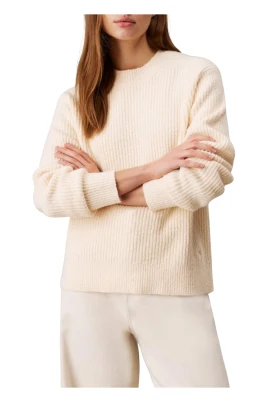 Boucle Ribbed Sweater Modern Stil