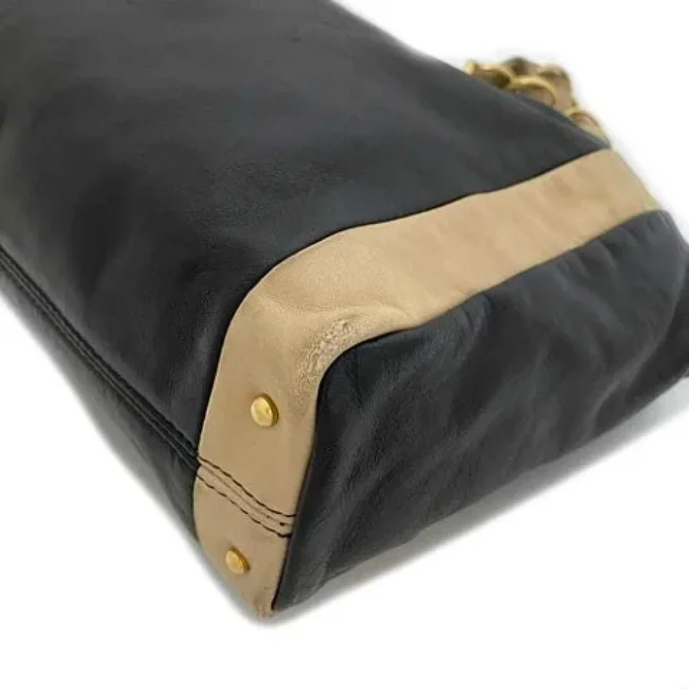 Chanel Vintage Pre-owned Leather totes Beige Dames