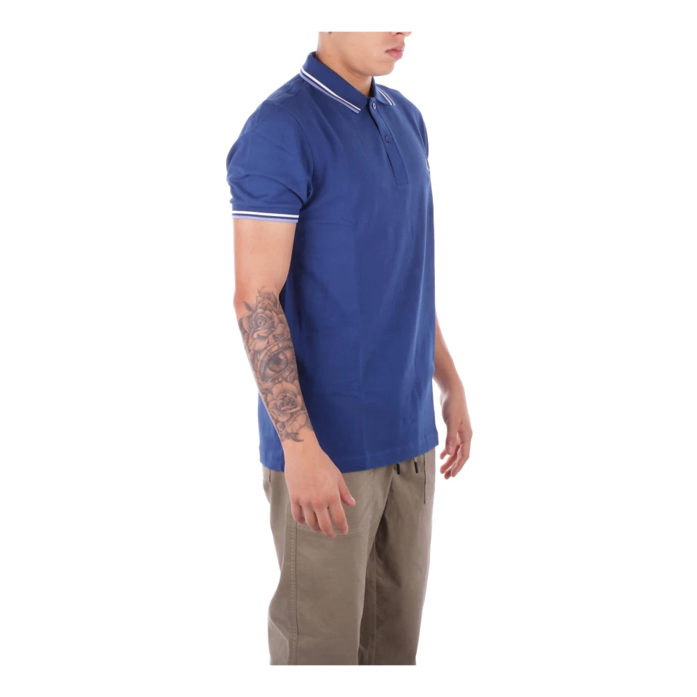 Fred Perry Logo Zijknoop Polo Shirt Blue Heren