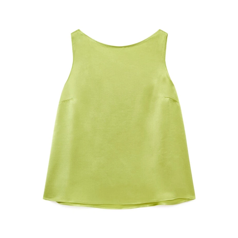 Maliparmi Women's Green Shiny Cady Top