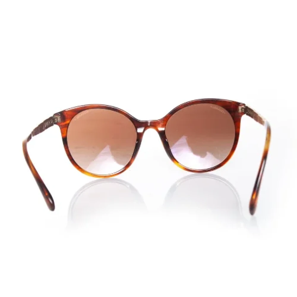 Chanel Vintage Pre-owned Plastic sunglasses Brown Dames
