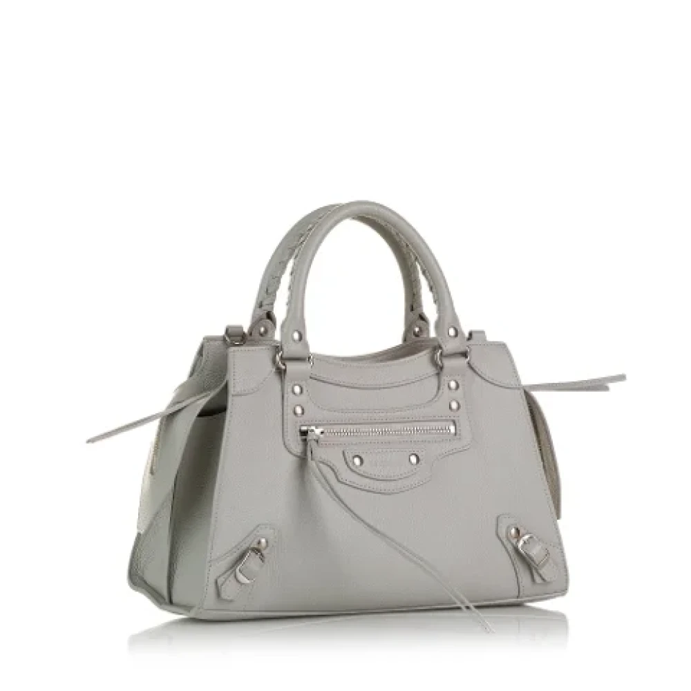 Balenciaga Vintage Pre-owned Leather handbags Gray Dames