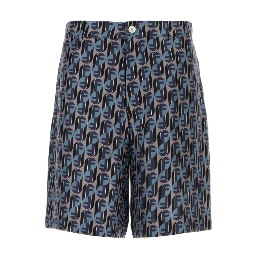 Fendi Multicolor Ff Jacquard Bermuda Shorts