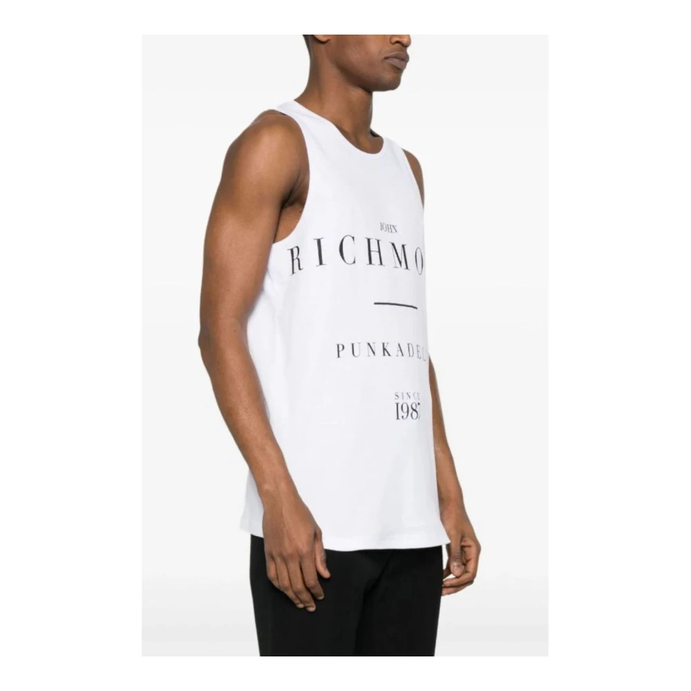 John Richmond Heren Singlet Tank Top White Heren