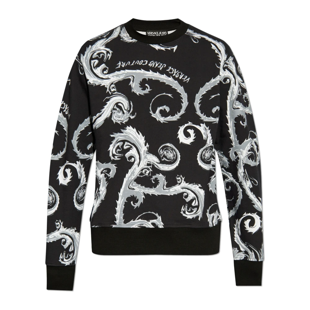 Versace Jeans Couture Sweatshirt met een patroon Black Heren