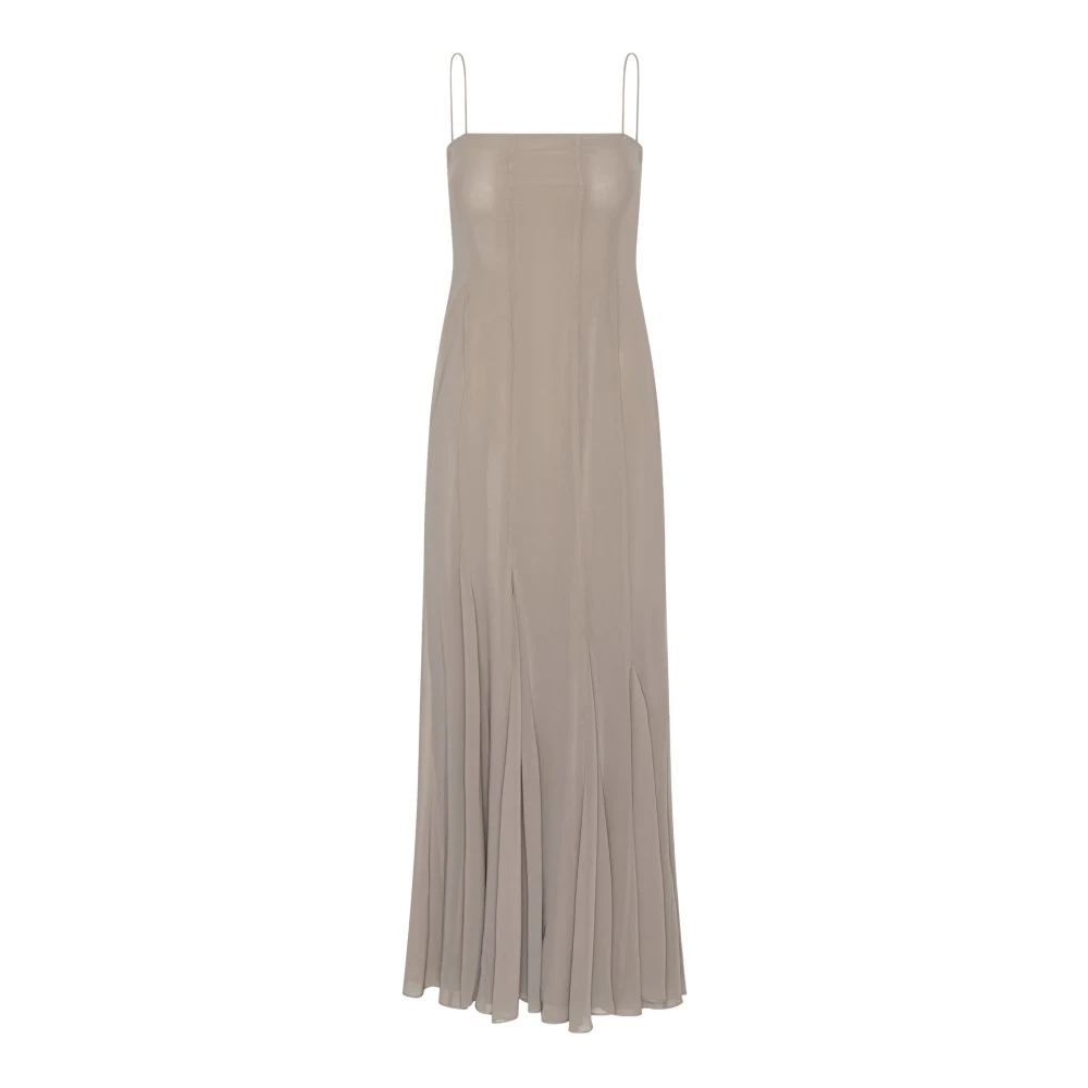 Rotate Birger Christensen Chiffon Strap Maxi Dress - Female - Maxi Dresses - Gray - M - Dresses