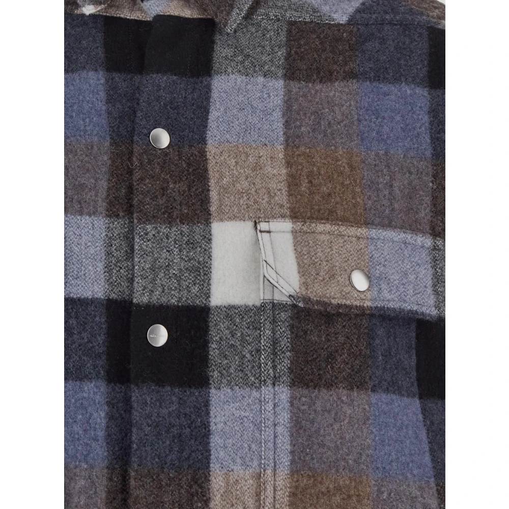 Rick Owens Oversized wollen overshirt Multicolor Heren