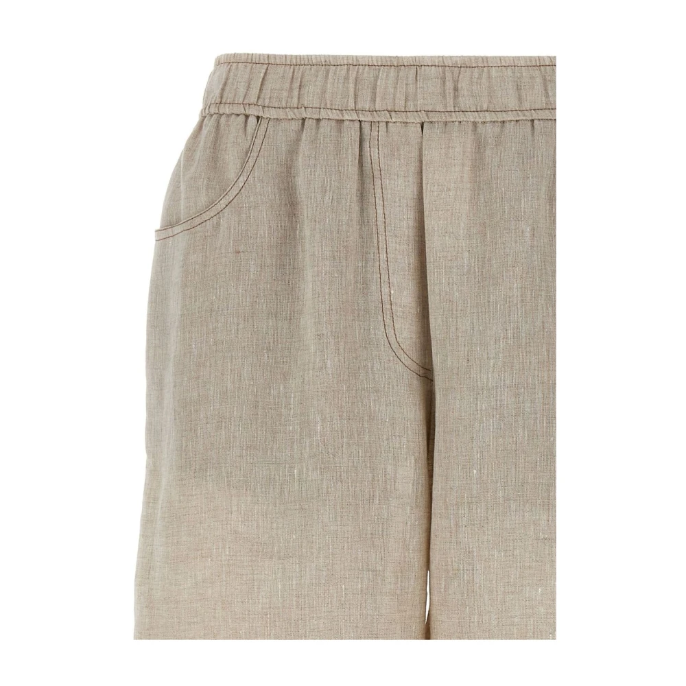 BRUNELLO CUCINELLI Elegante Herenbroek Beige Dames