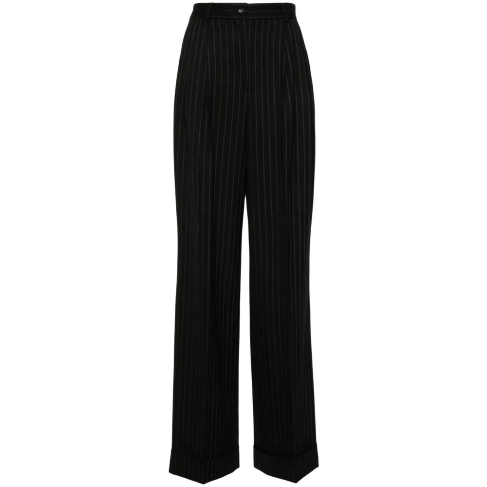 Dolce & Gabbana Wide Trousers Black Dames