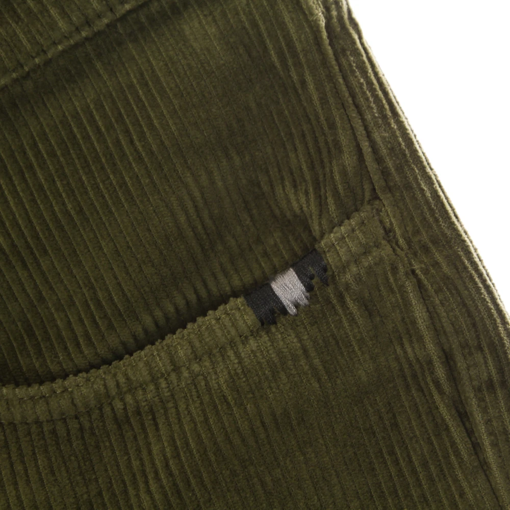 Amish Army Green Velvet Lange Broek Green Heren