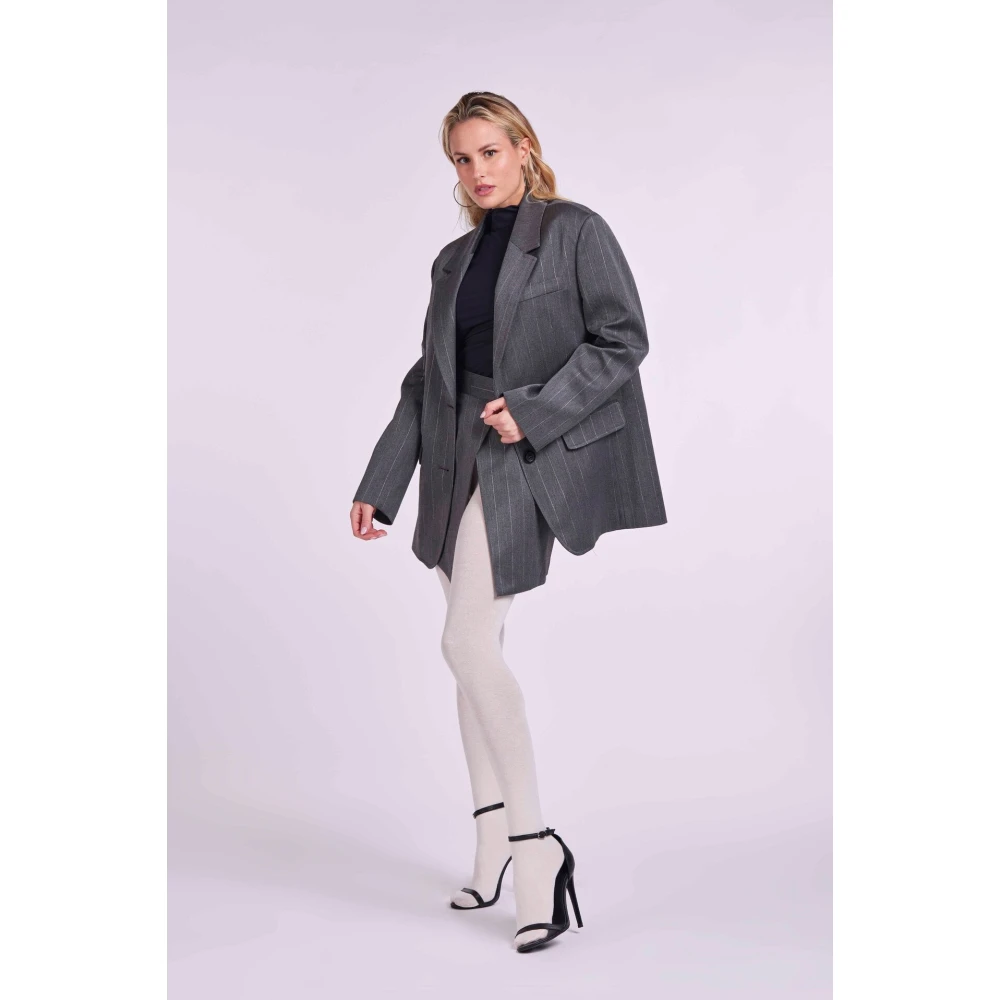 4Giveness Mini Geruite Rok met Portemonneezak Gray Dames