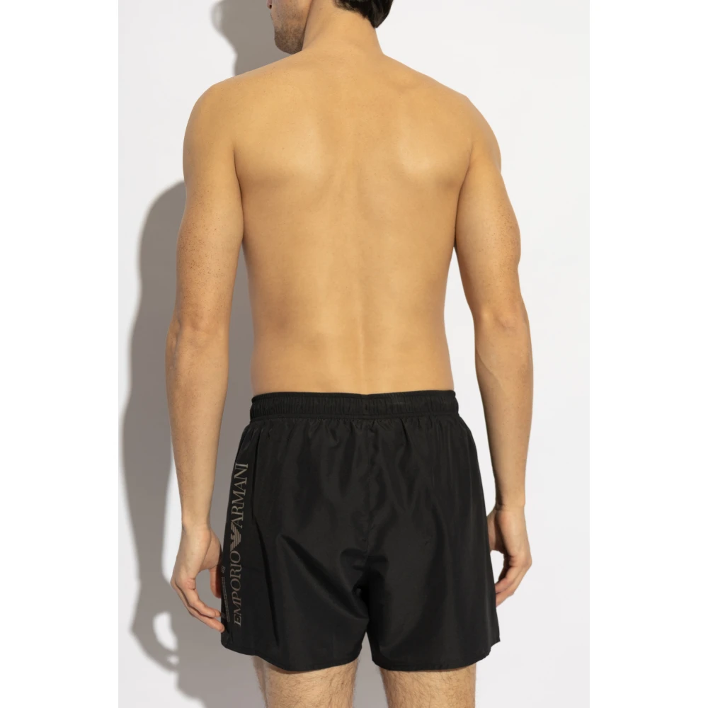 Emporio Armani EA7 Zwembroek met logo Black Heren