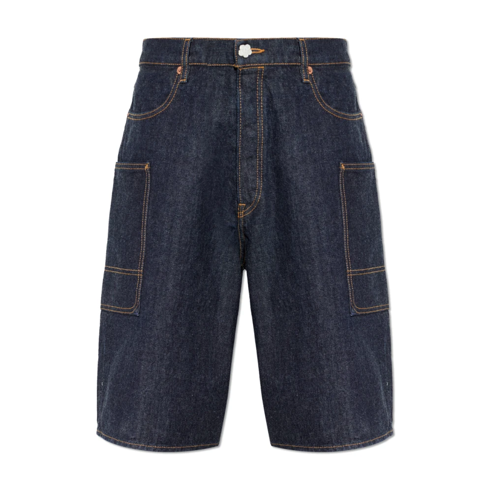 Kenzo Men's Blue Cargo Denim Shorts